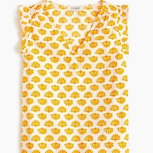 *NWT!* J. Crew Sleeveless Ruffle Sleeve Top